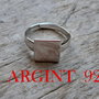 Baza inel argint 925 rodiat, reglabil, cu platou 10-11 mm