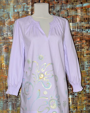 Bluza lila, pictata manual, unicat