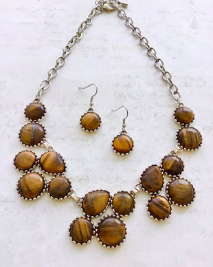 Set Boho ochi de tigru
