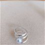 inel argint 925 tip spirala cu perla alba 7mm,