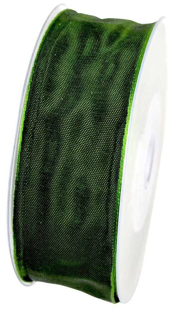 Banda decor satinata, verde muschi, 4 cm latime-96600402210025