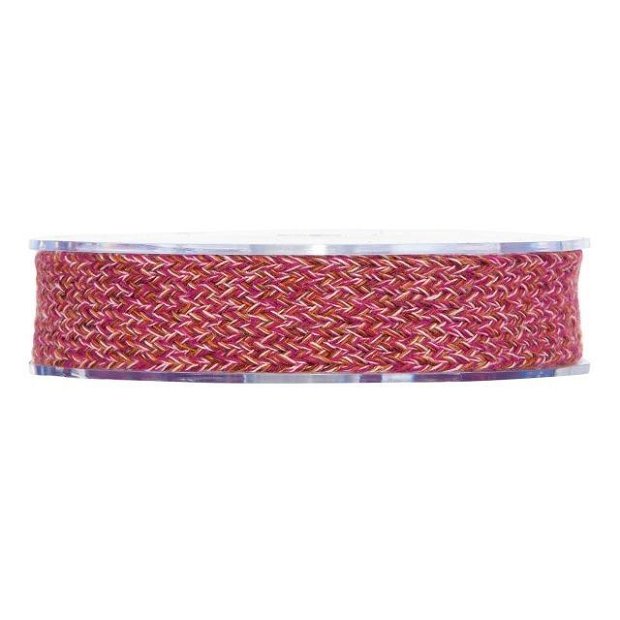 Banda decorativa tricotata 2.3 cm latime, fuchsia- PV285212