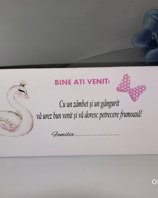 Plic de bani botez  lebada/ plicuri de bani botez /lebada