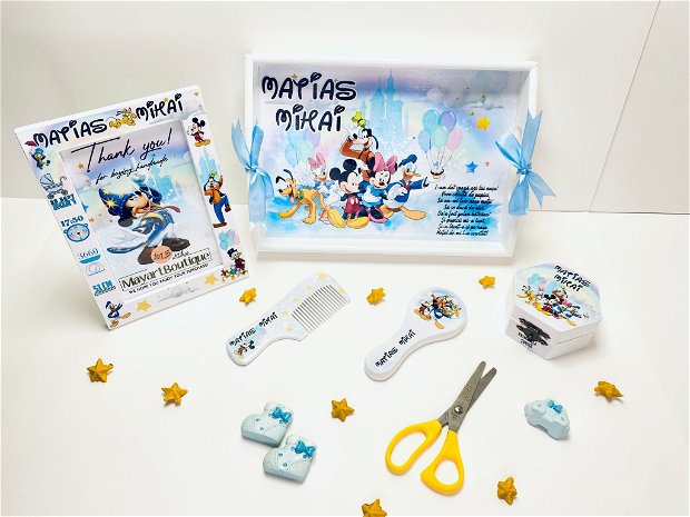 Set aniversar personalizat 1 anisor - Clubul lui Mickey Mouse - Tavita mot si accesorii
