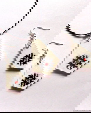 set bijuterii lemn cu motiv traditional 41415