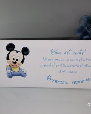 Plic de bani botez baby mickey