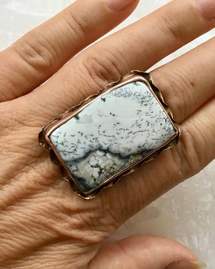 Inel cupru & Opal dendritic