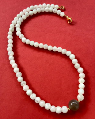 Colier CHOKER Piatra lunii naturala
