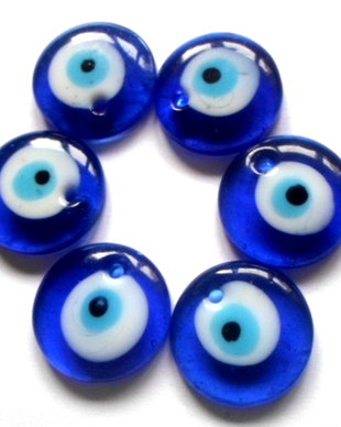 Pandantiv rasina evil eyes albastru inchis