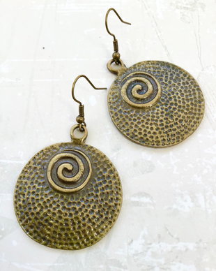 Cercei tribali Zamac bronz
