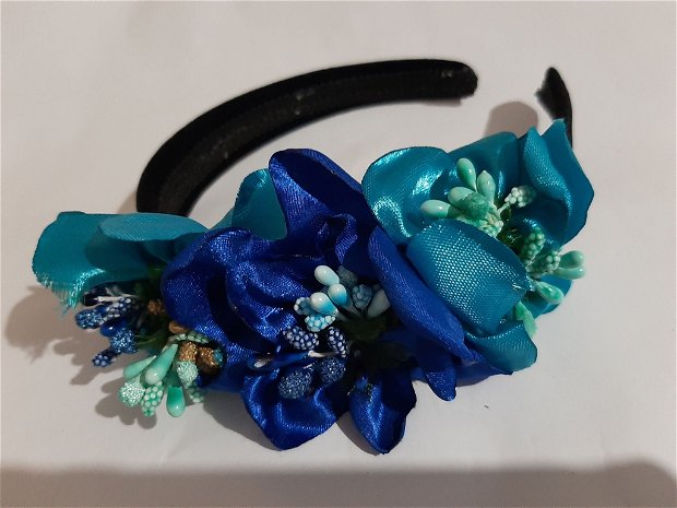 Coronița Diadema flori albastre