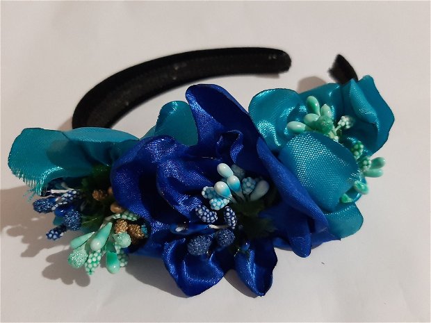 Coronița Diadema flori albastre
