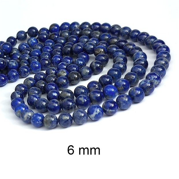 Lapis Lazuli, tratat partial, 6 mm, LPL-04