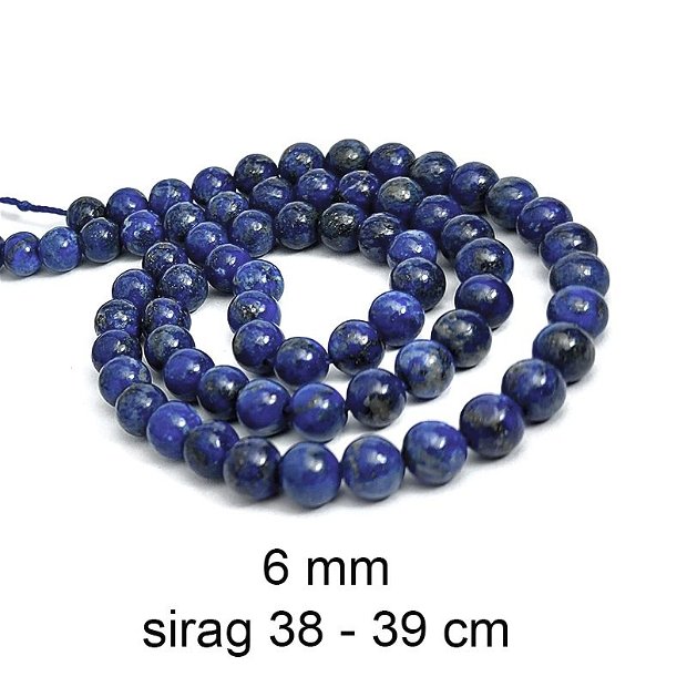 Sirag Lapis Lazuli, tratat partial, 6 mm, LPL-07