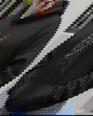Hanorac brodat manual, Hanorac unisex, Hanorac pictat, Hanorac one line, Bluza unisex brodata manual, Hanorac caine, Doberman, Catel, Catel brodat, Doberman brodat