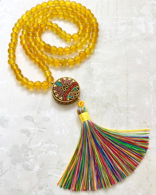 MALA Nepaleza agate galbene
