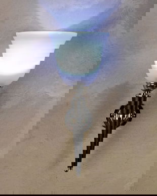 Lampa Art Deco de perete cu abajur alb