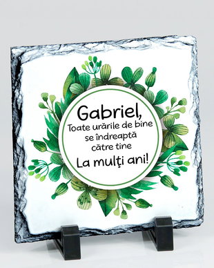 Ardezie cadou personalizat pentru Gabriel