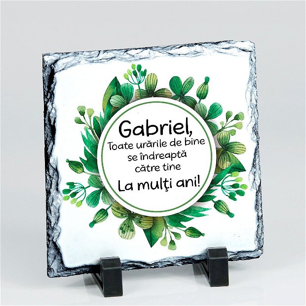 Ardezie cadou personalizat pentru Gabriel