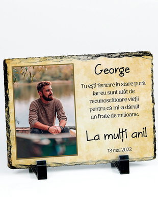 Ardezie personalizata - Cadou pentru cel mai bun frate