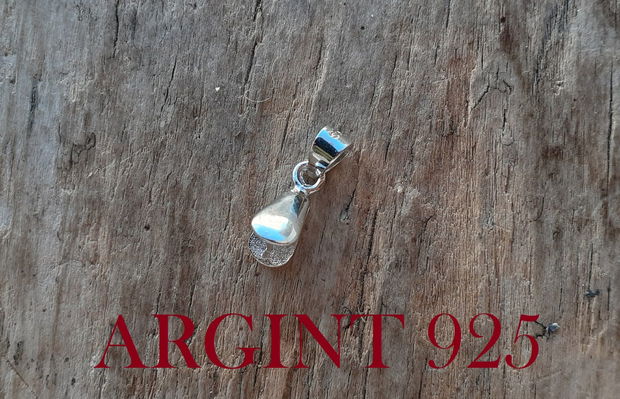 Agatatoare, argint 925 rodiat, 18x8 mm