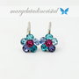 Cercei Swarovski / Chaton Flower pentru fetite / Argint 925