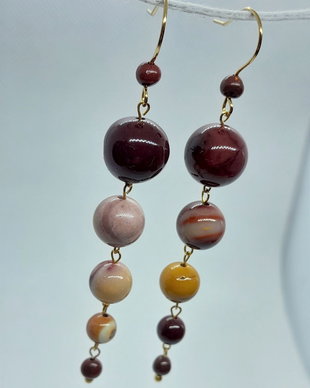 cercei handmade, lungi din pietre semipretioase - Mookait