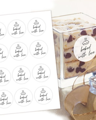 Stickere autoadezive pentru produse, Stickere Happy Mail, Handmade with Love