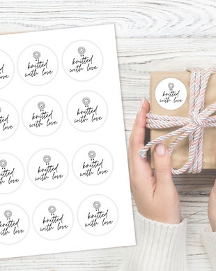 Stickere autoadezive pentru produse, Stickere Happy Mail, Handmade with Love