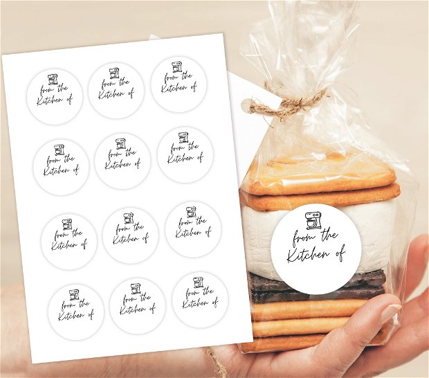 Stickere autoadezive pentru produse, Stickere Happy Mail, Handmade with Love