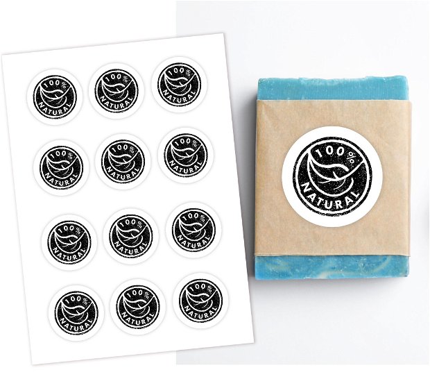 Stickere autoadezive pentru produse, Stickere Happy Mail, Handmade with Love