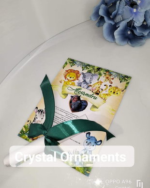 Invitație botez tema safari