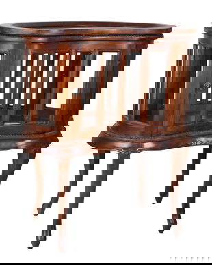 Minibar englezesc din lemn masiv mahon