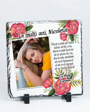 Ardezie personalizata - cadou pentru prietena, colega, sora, mama, matusa, nepoata