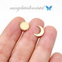 Cercei / Soare si Luna / Argint 925 placat cu aur