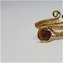 Inel unicat , inel reglabil , inel din aur filat , inel cu opal etiopian negru.