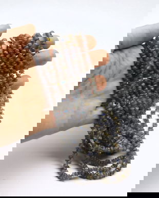 Sirag labradorit - margele spacere abacus - rough cut   - 44 cm  - LAB03