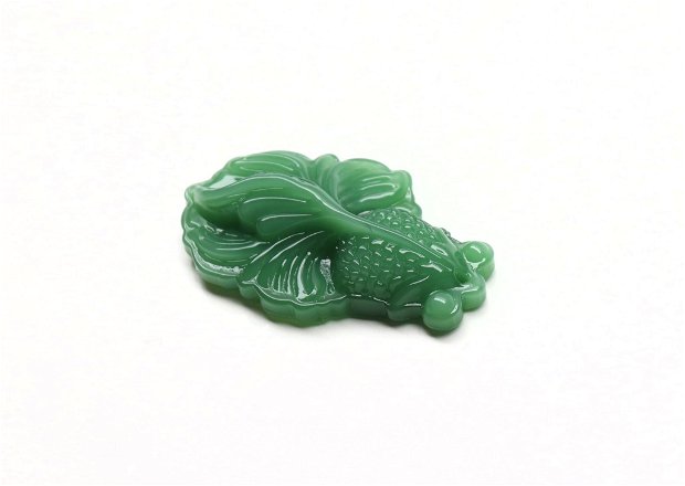 Green Goldfish - pandantiv  sticla presata - W5469