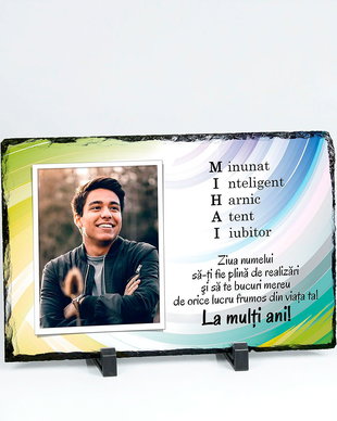 Rama foto personalizata cu o poza - cadou pentru frate, prieteni, colegi, sefi