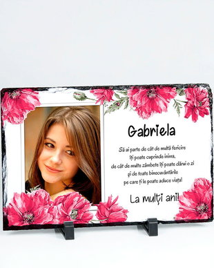 Rama foto de birou personalizata - ardezie cadou personalizat pentru prietena, colega, sora, matusa, cumnata sefa -