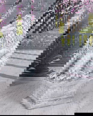 Statueta pentru gradina din rasini speciale cu un leu