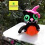 Pisica in dovleac/ Decoratiune Halloween crosetata/ Figurina handmade
