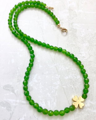 Colier CHOKER Jad verde