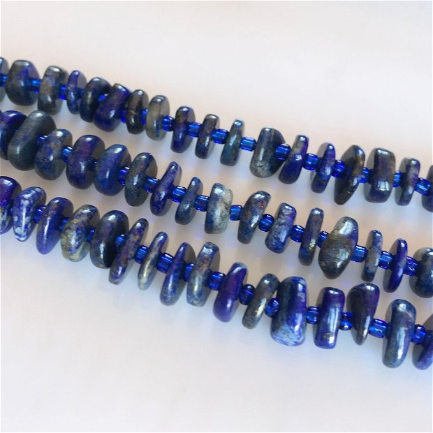 Lapis lazuli rondele neregulate 8~10 x 2~4 mm ( MG- 0001) - sirag