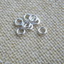 Zale deschise argint, 5 mm, 10 bucati (MN6-3)