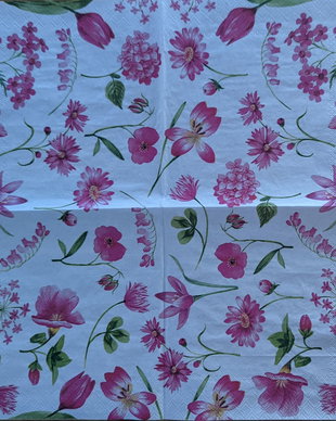 Servetel decoupage flori no.2