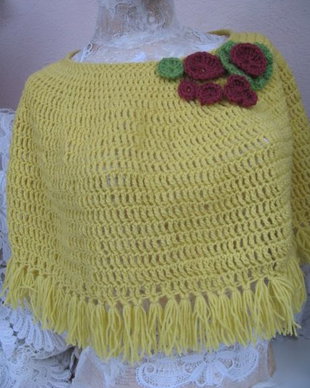 Accesoriu/poncho crosetat