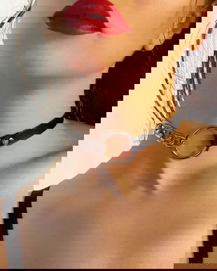 Colier piele, Choker, Choker piele, Colier piele naturala, Colier la baza gatului, Choker piele naturala, Accesorii piele, Choker lant, Choker piele si lant