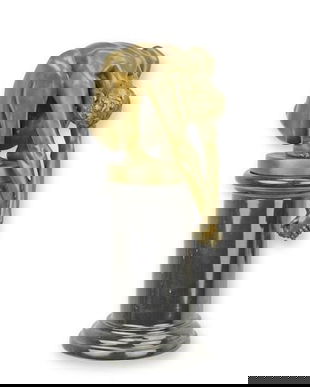 Nud - statueta mare din bronz pe soclu din marmura