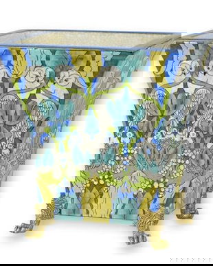 Fructiera din portelan cu picioare din bronz